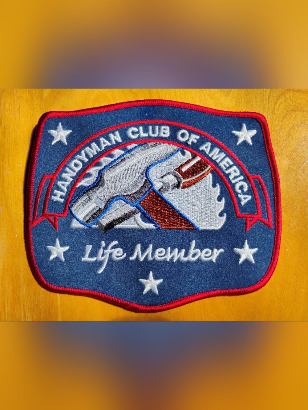 Vintage Handyman Club of America Life Member Patch - Large Embroidered